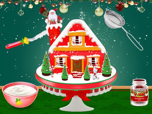 Xmas Gingerbread House Cake Online